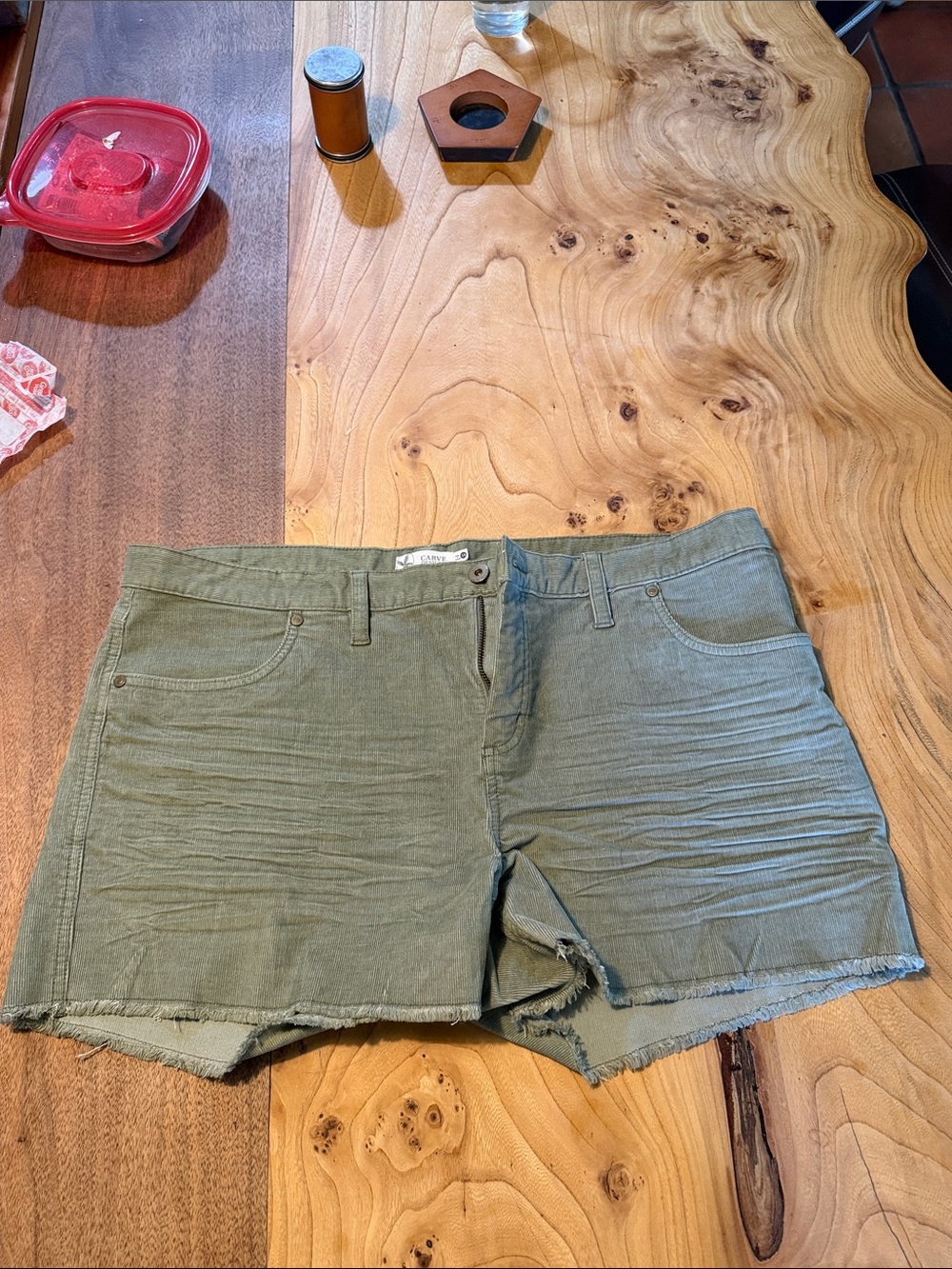 Carve Designs Olive Green Women's Stretch Corduroy Shorts